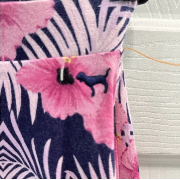 PINK Victoria's Secret Women’s XS Blue Purple Tropical Floral Stretch Mini Skirt - Picture 2 of 6